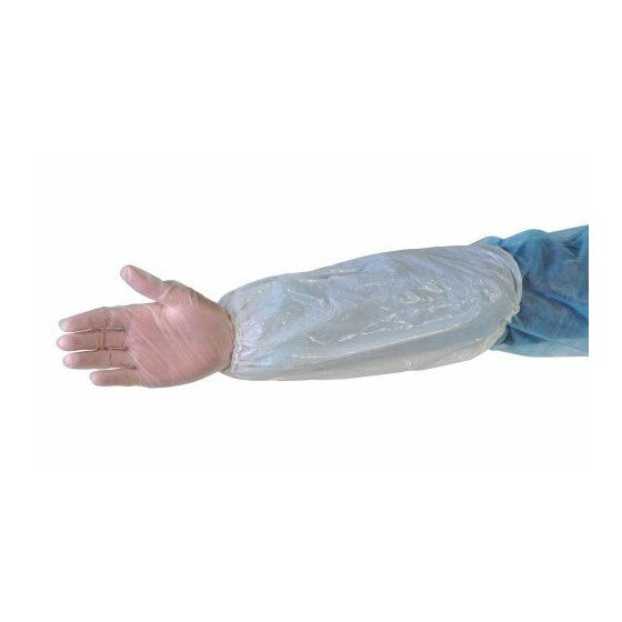 Abena - Manchette élastiquée PE blanche 40x20 cm - Sachet de 100 pièces