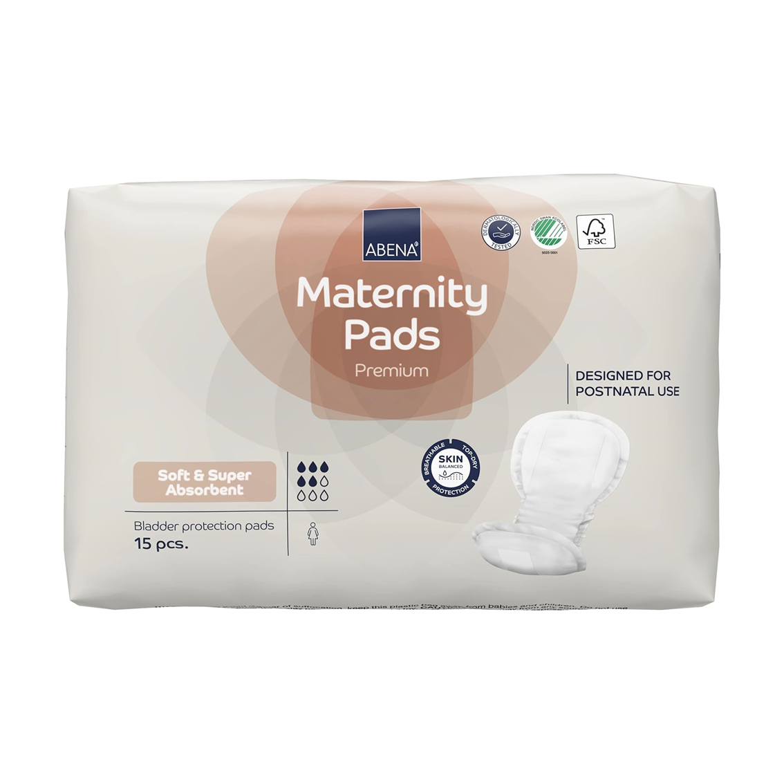 Abena - Couches adulte intraversables Maternity Pad Super - Sachet de 15 pièces