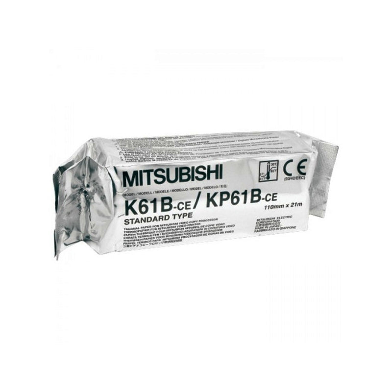 Papier thermique Mitsubishi KP61B-CE - 110 mm X 20 m - 1 Boite de 4 rouleaux