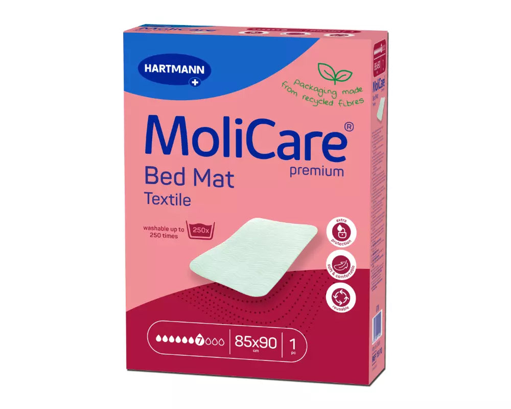 HARTMANN - MoliCare - Alèses lavables 7 gouttes 85 x 90 cm - Premium Bed Mat Textile - Sachet de 1 pièce