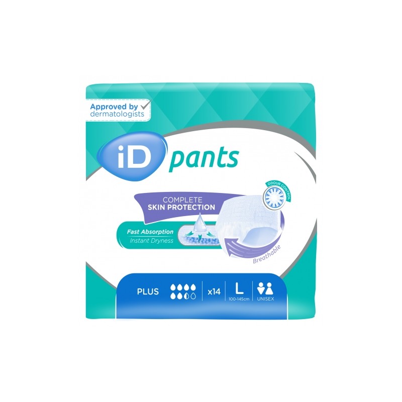 Ontex - Slip absorbant iD Pants Plus - Sachet de 14 pièces