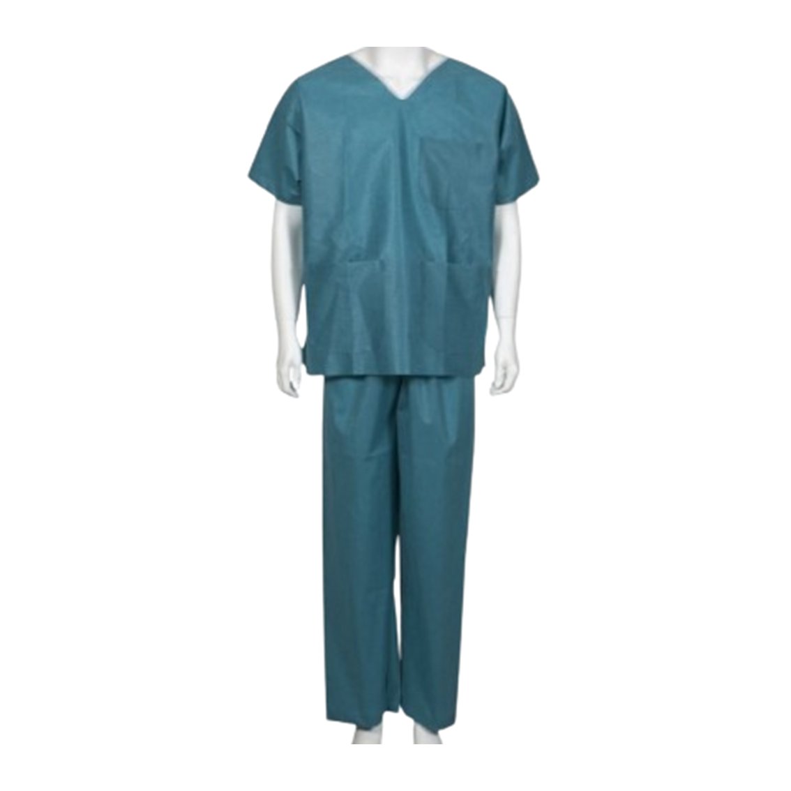 Abena - Pyjama de bloc classic avec manches courtes en SMS 35g/m² en vert - 1 pièce