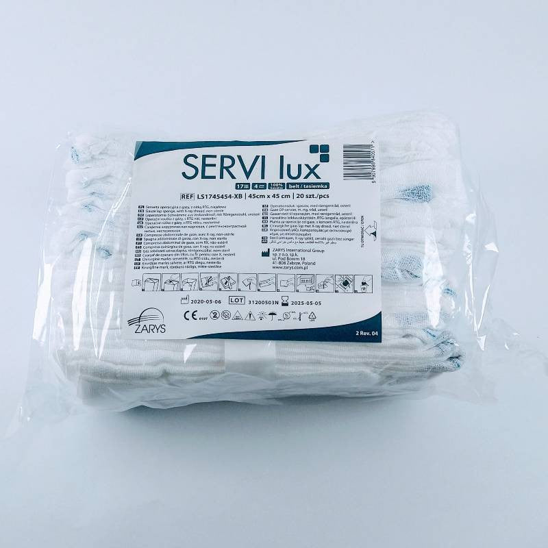 Compresses de gaze sans rayon X non stérile - 20 Pièces