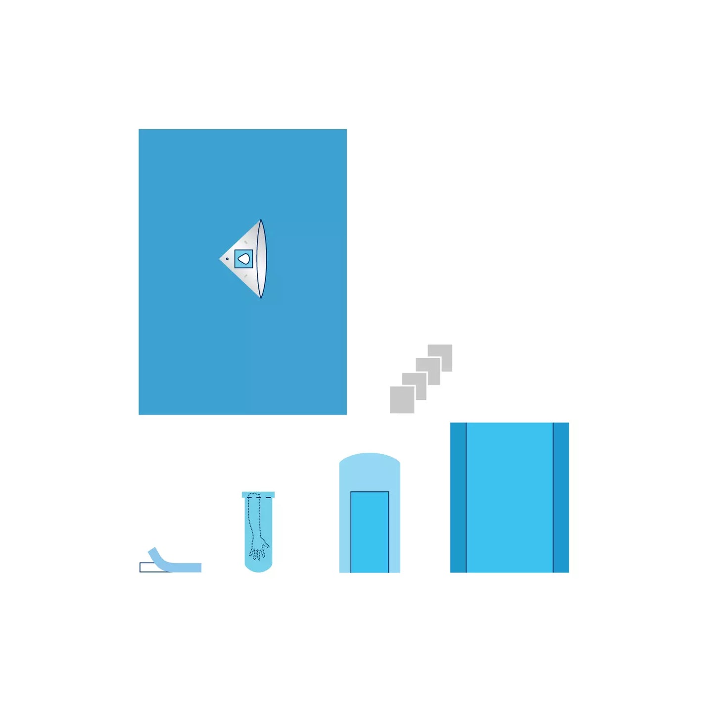 Kit d'épaule stérile Standard avec fenestration 13cm x 14cm, renforcée - 1 Kit