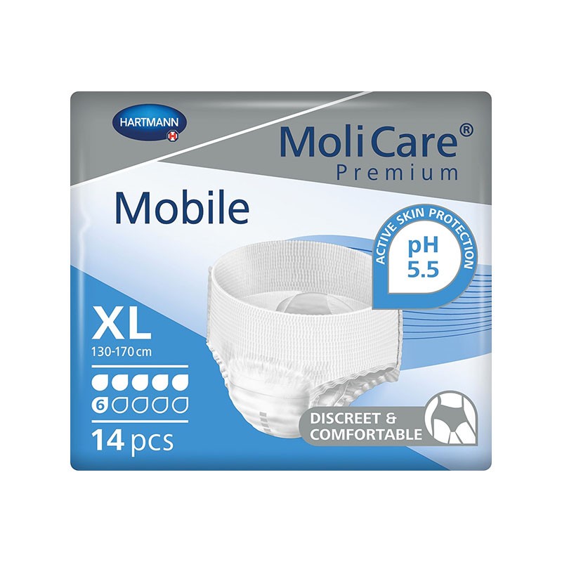HARTMANN - MoliCare Premium Mobile - Slip absorbant 6 gouttes - Pack de 14 pièces
