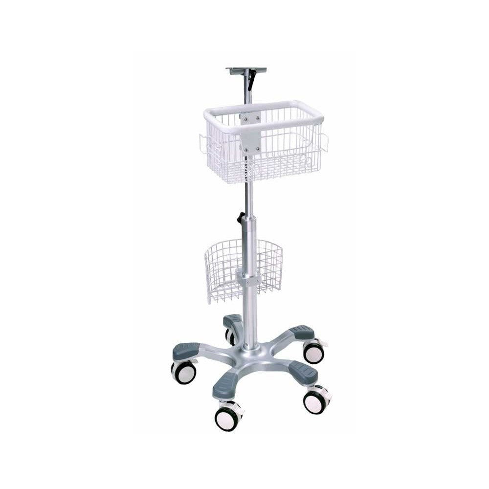 Edan - Stand à roulette avec panier supérieur pour moniteur M3A
