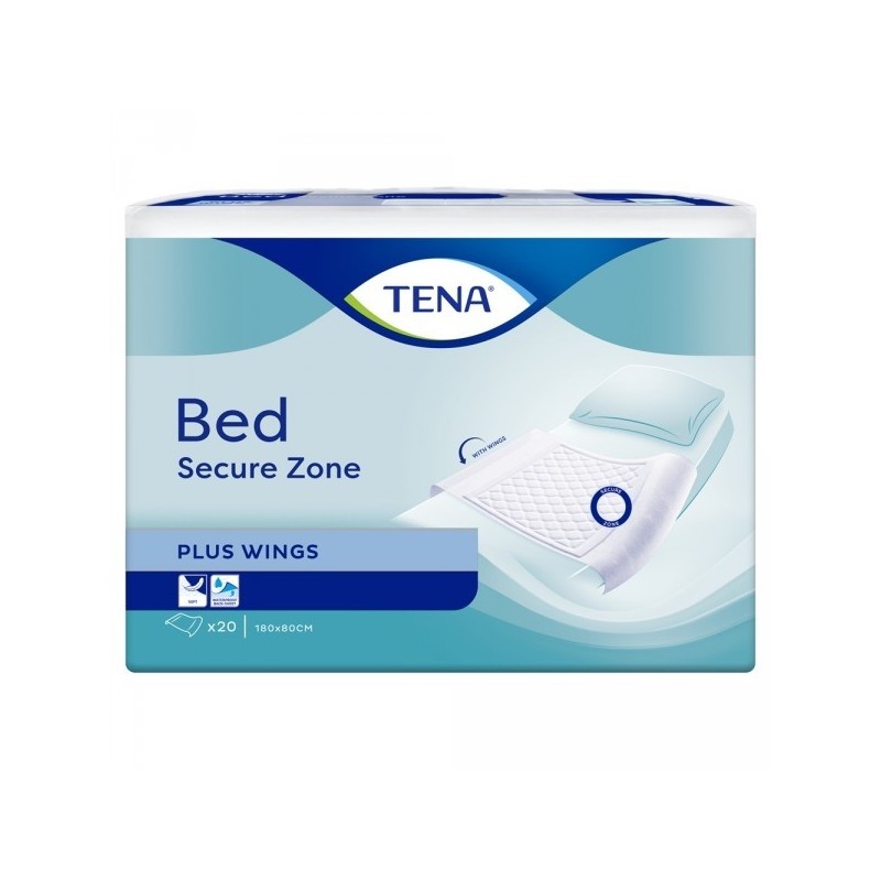 Tena - Alèses jetables Bed Plus Wings 80 X 180 cm - Sachet de 20 pièces