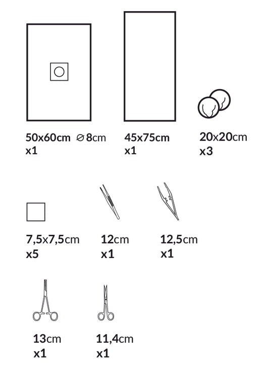 Zarys Kit d'application deltaset - Suture O-1, complété, stérile - Carton de 20 unités