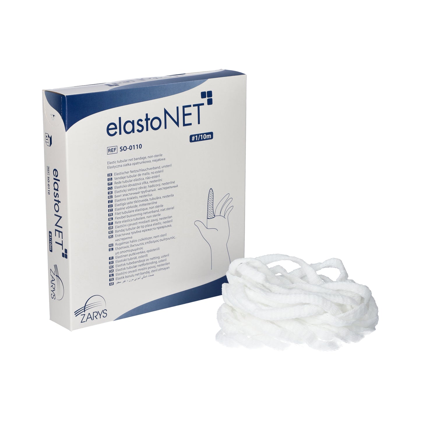 Zarys elastoNET Bandage tubulaire élastique en filet, non stérile n°1 10m - Carton de 15 unités