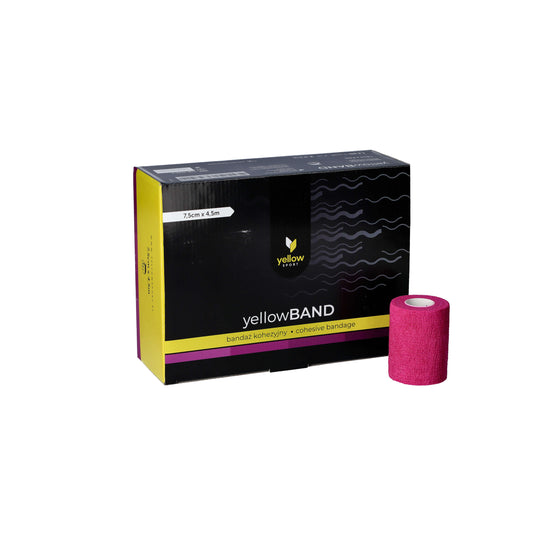 Zarys yellowBAND - Bandage cohésif, non stérile 7,5cm x 4,5m violet - Boîte de 12 unités