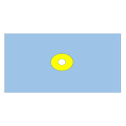 Hanedan - Champ opératoire 160 x 150 cm fenêtré adhésive centrée ∅ 7 x 12 cm - 1 Pièce