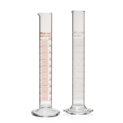 Citotest - Eprouvettes en verre, graduées - Boite de 2 pièces