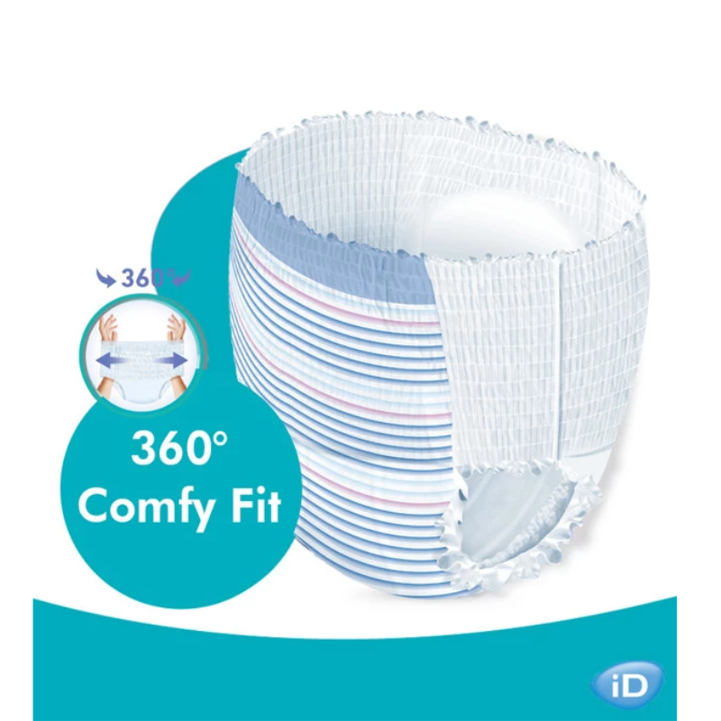 Ontex - Slips Absorbants ID Comfy Junior Pants Unisex (8-15 Ans) - Sachet de 14 Pièces