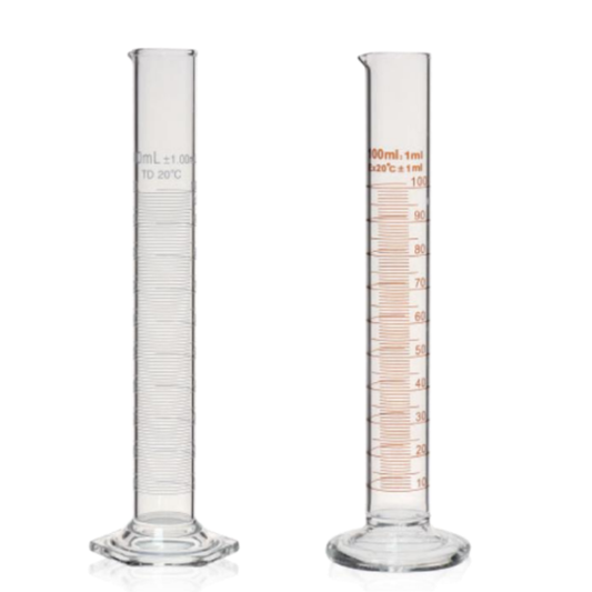 Citotest - Eprouvettes en verre, graduées - Boite de 2 pièces