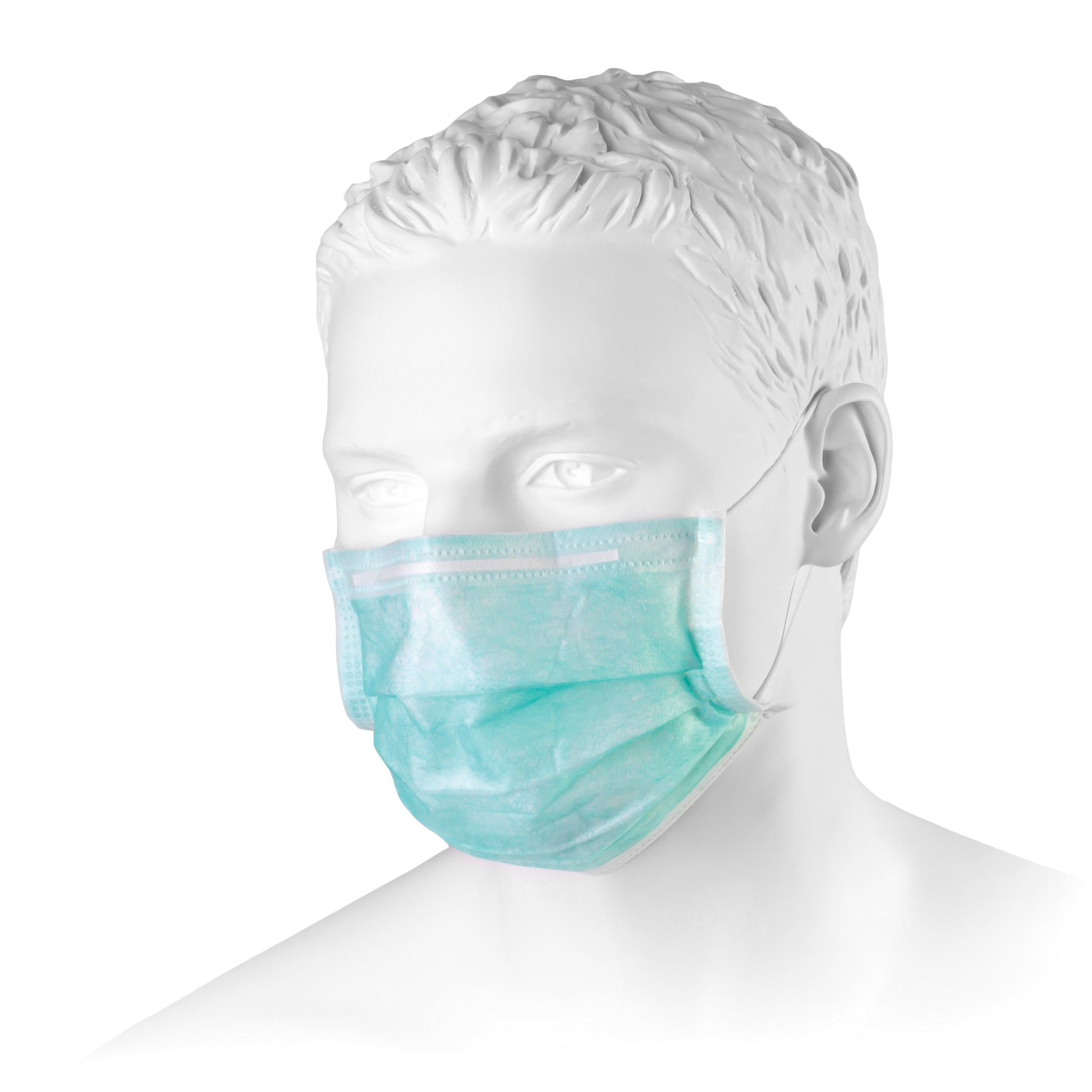 Zarys BETAtex - Masque médical, jetable, avec boucles d'oreilles, 3 couches, non-tissé, vert, non stérile - Carton de 20 boîtes de 50