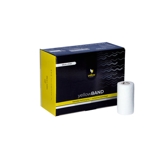 Zarys yellowBAND - Bandage cohésif, non stérile 10cm x 4,5m blanc - Boîte de 12 unités