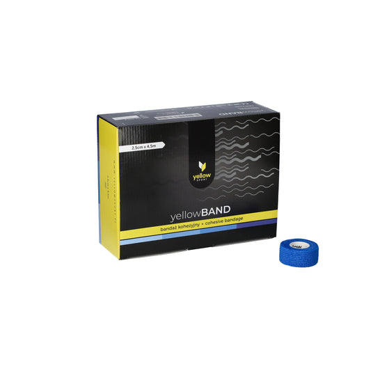 Zarys yellowBAND - Bandage cohésif, non stérile 2,5cm x 4,5m bleu - Boîte de 36 unités