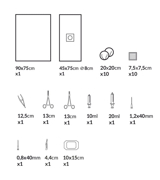 Zarys deltaset - Puncture kit O-2, complété, stérile - Carton de 60 unités