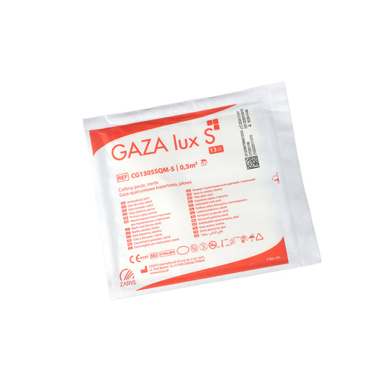 Zarys GAZA lux S Gaze coupante, stérile 13ème 1m² - Carton de 300 unités