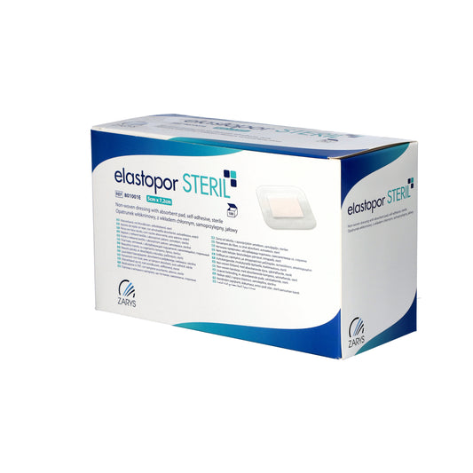 Zarys elastopor STERIL Pansement non-tissé avec tampon absorbant, autocollant, stérile 10 cm x 12 cm - Carton de 30 boîtes de 30