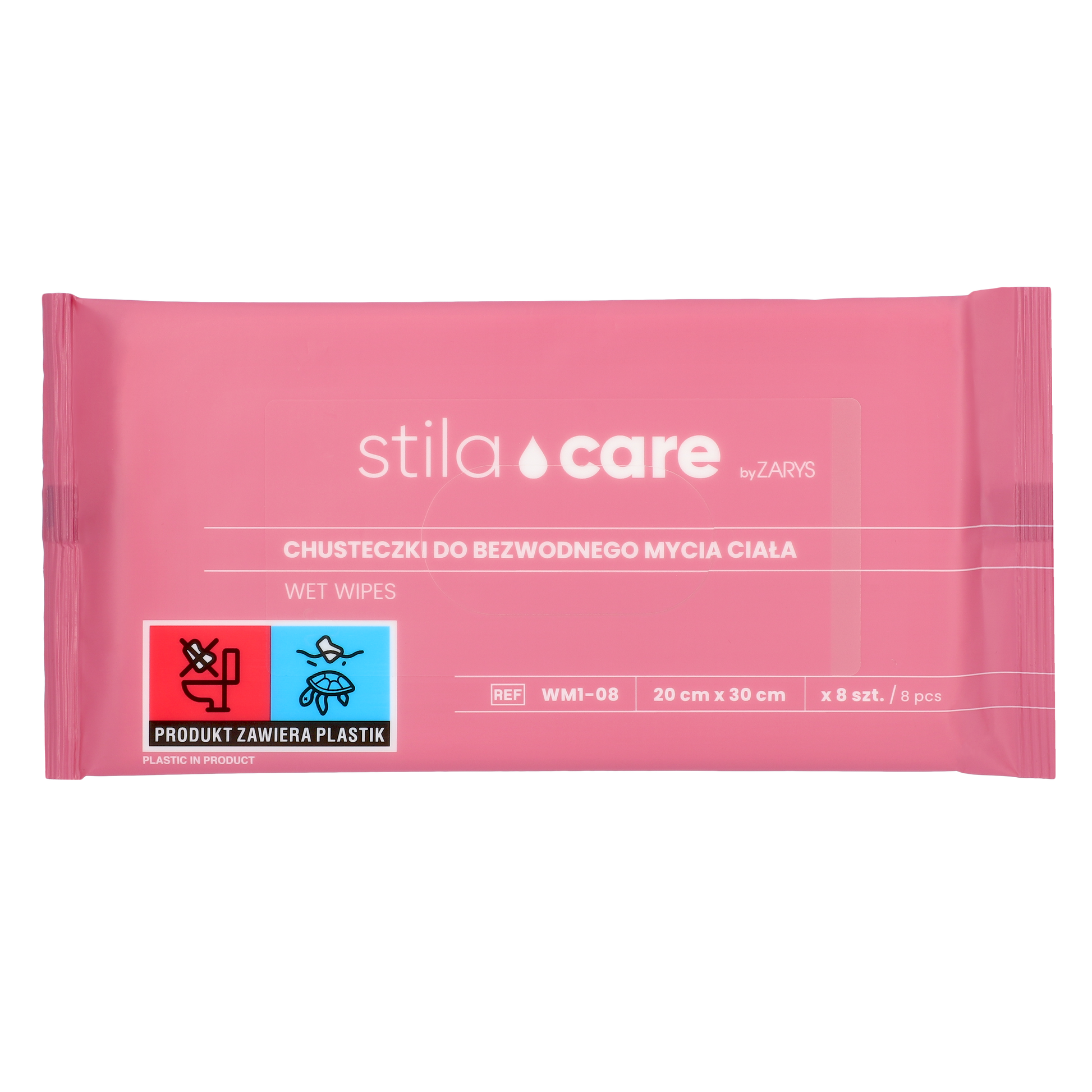 Zarys Stila Care - Lingettes nettoyantes pour le corps sans eau - Carton de 24 conditionnements de 8