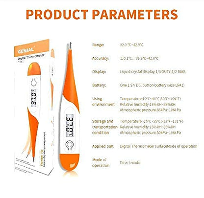 Genial - Thermomètre électronique numérique à pointe flexible