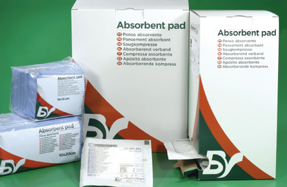 Compresses absorbantes médicales – Haute absorption 8 g/g – Pansement plaies exsudatives – Sans latex & PVC
