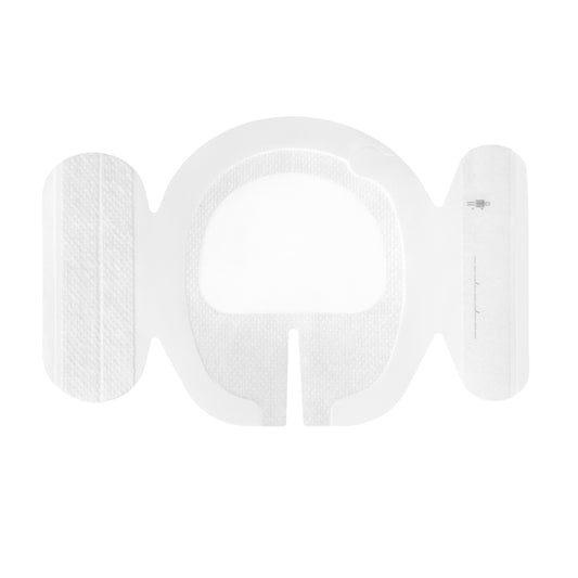 Zarys Pansement canule elastoDERM F-IV, film, avec cadre, avec incision en U, autocollant, stérile 8,5 cm x 11,5 cm - Boîte de 100