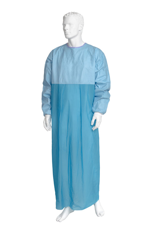 Zarys ALPHAtex - Casque chirurgicale EXTRA SAFE, combinée avec des parties imperméables, avec 2 serviettes absorbantes, stériles, taille XL - Carton de 25 unités