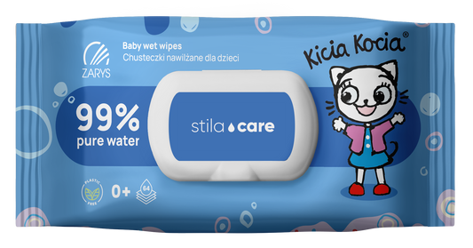 Zarys Stila care - Lingettes humides pour enfants - Kicia Kocia - Carton de 20 conditionnements de 64