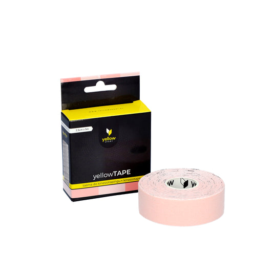 Zarys yellowTAPE - Kinesiotape, non stérile, rose clair, 2,5cm x 5m - Boîte de 24 unités