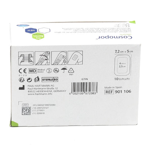 Hartmann Cosmopor® Silicone LPPR 5cm x 7.2 cm - Boîte de 10