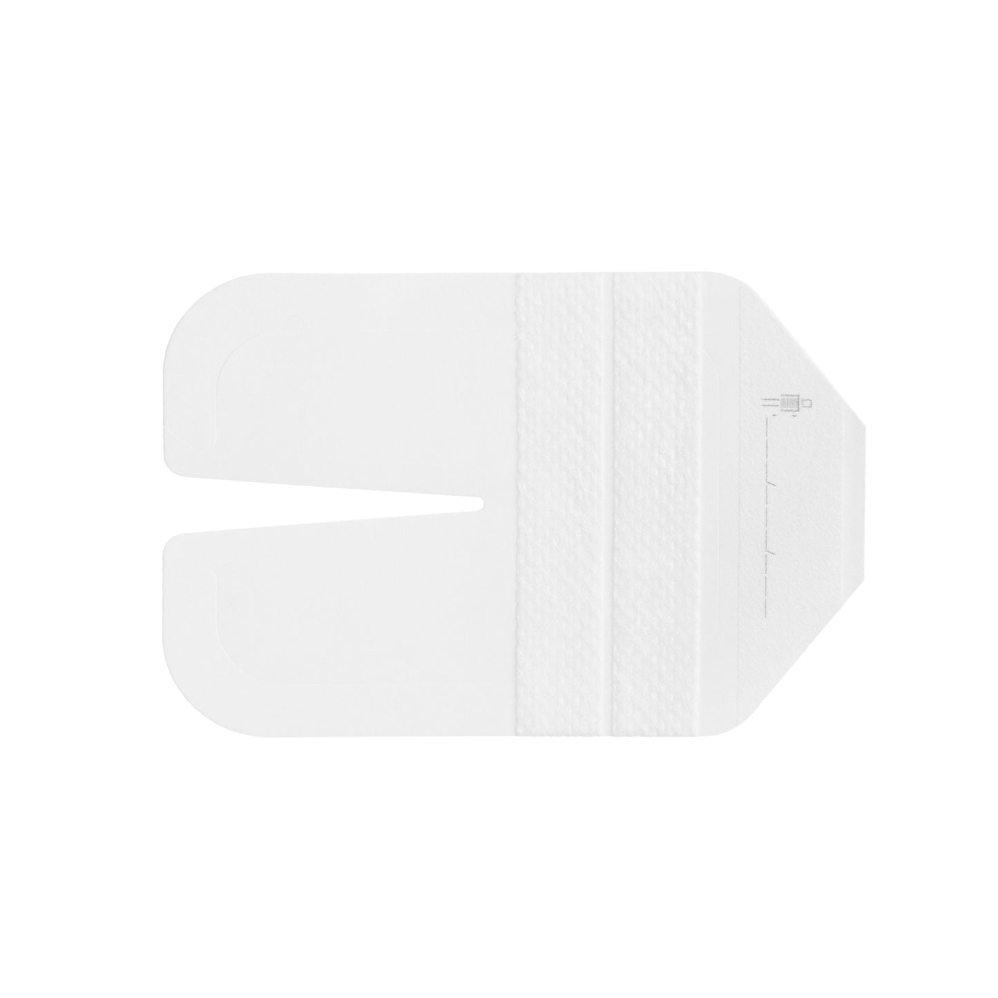Zarys Pansement canule elastoDERM F-IV, film, avec cadre, avec incision en U, autocollant, stérile 9 cm x 7,2 cm - Boîte de 100