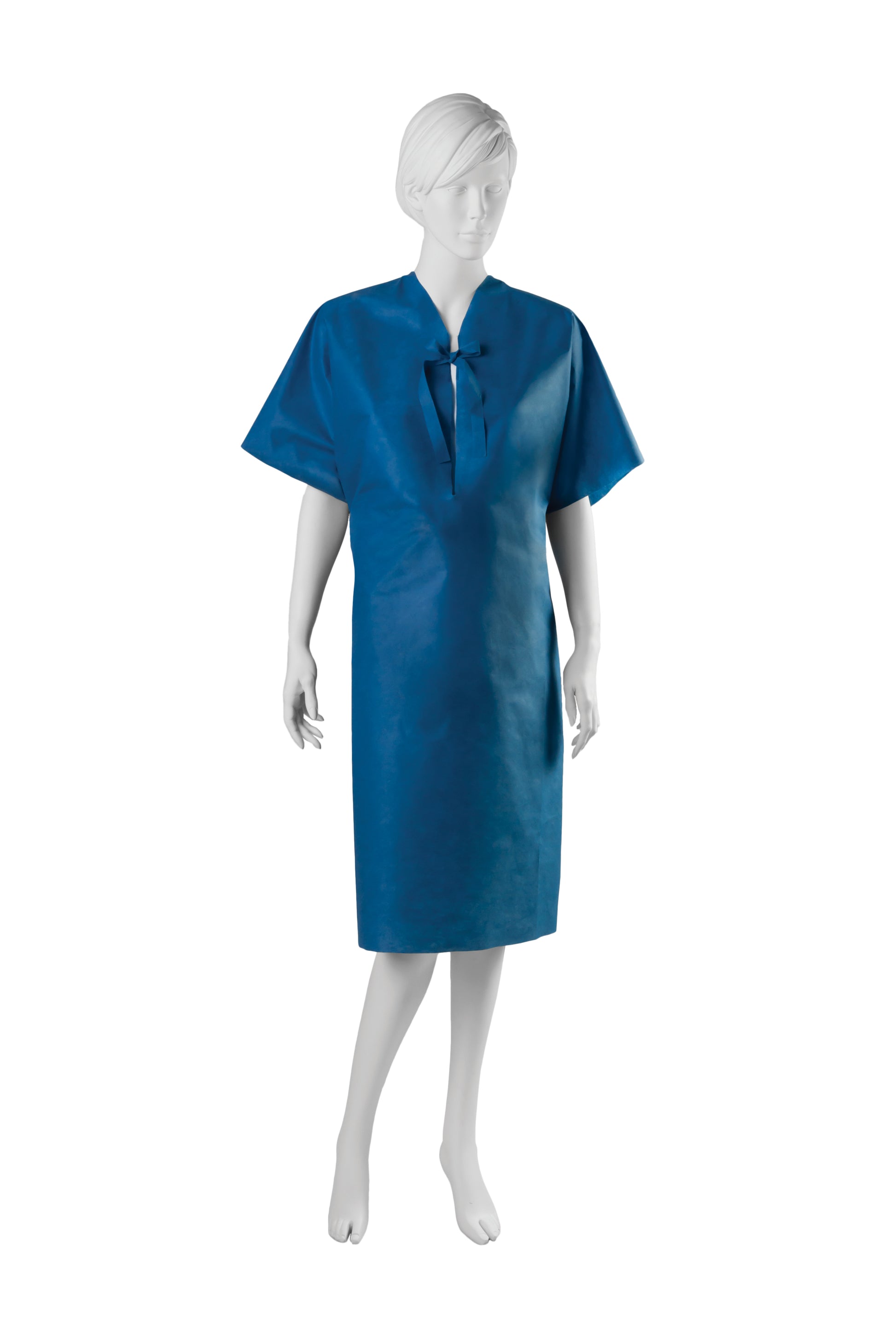 Zarys previoMedical - Blouse de patient pour salle d'opération, non stérile bleue M - Carton de 10 conditionnements de 10