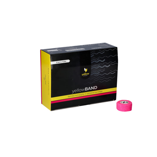 Zarys yellowBAND - Bandage cohésif, non stérile 2,5cm x 4,5m rose intense - Boîte de 36 unités