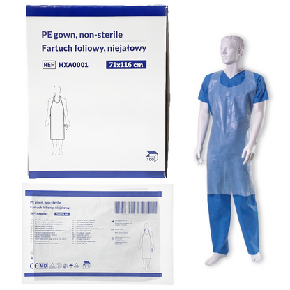 Zarys - Tablier de protection médical en polyéthylène – Non stérile - 100 pièces