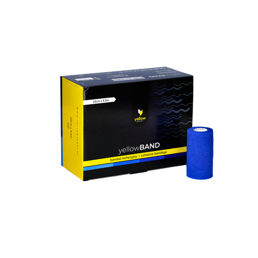 Zarys yellowBAND - Bandage cohésif, non stérile 10cm x 4,5m bleu - Boîte de 12 unités