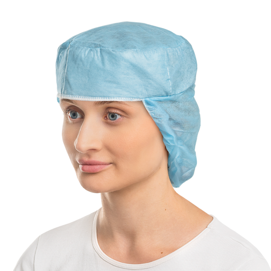 Zarys previoMedical - Casquette chirurgicale avec snood DORA long - non stérile - Carton de 6 conditionnements de 50