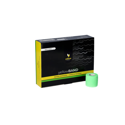 Zarys yellowBAND - Bandage cohésif, non stérile 5cm x 4,5m vert intense - Boîte de 12 unités