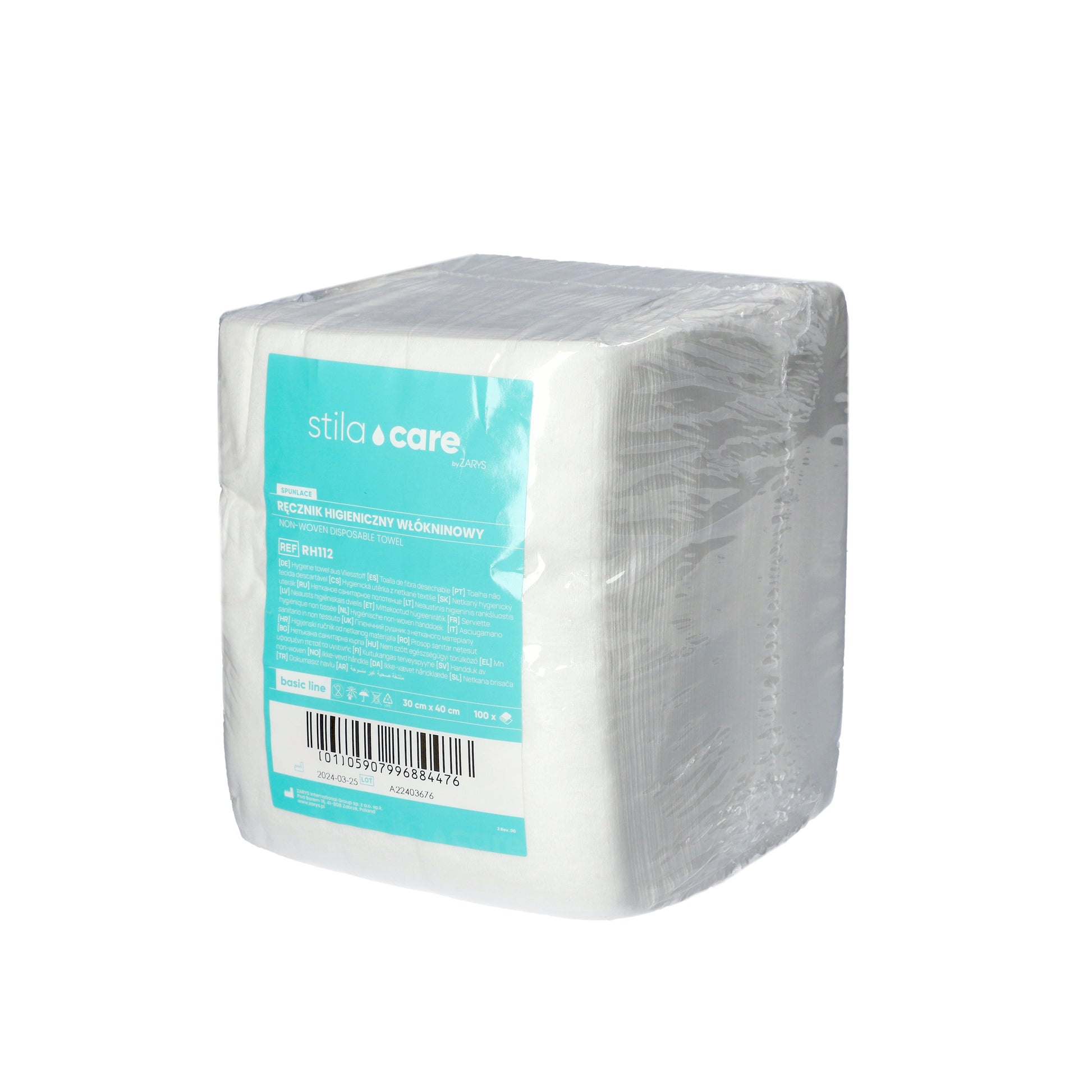 Zarys Serviette jetable, non tissée - SPUNLACE, 30cm x 40 cm - Carton de 20 conditionnements de 100