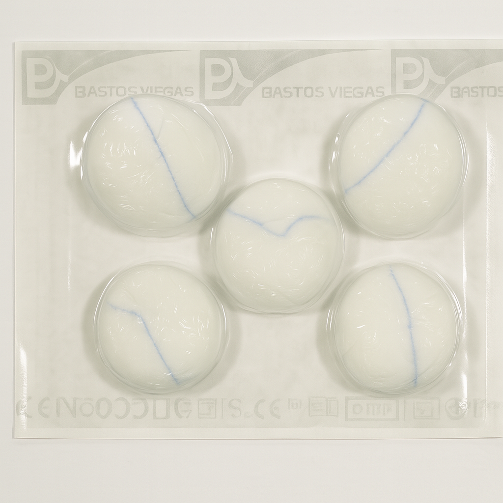 Bastos - Boules de Non-tissé Stériles 10x10 cm avec Anneau Silicone – Boîte de 150