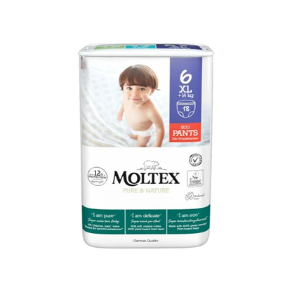 Moltex - Pure&Nature - Couche Culotte - XL - Sachet de 18 pièces