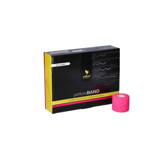 Zarys yellowBAND - Bandage cohésif, non stérile 5cm x 4,5m rose intense - Boîte de 12 unités