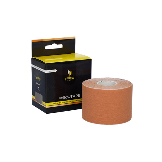 Zarys yellowTAPE - Kinesiotape, non stérile, beige, 2,5cm x 5m - Boîte de 24 unités