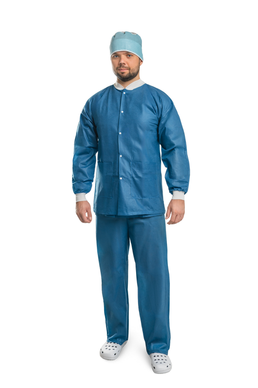 Zarys previoMedical - Chemise à manches longues pour salles d'opération, non stérile - Carton de 50 unités