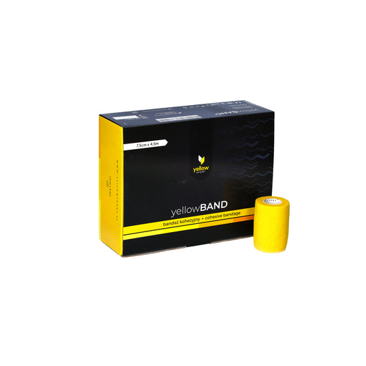 Zarys yellowBAND - Bandage cohésif, non stérile 7,5cm x 4,5m jaune - Boîte de 12 unités