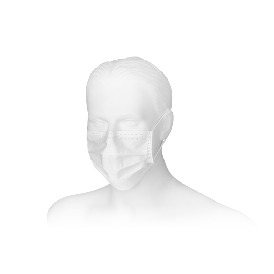 Zarys VitaHealth - Masque médical avec boucles d'oreilles, type II, blanc - Carton de 100 boîtes de 10