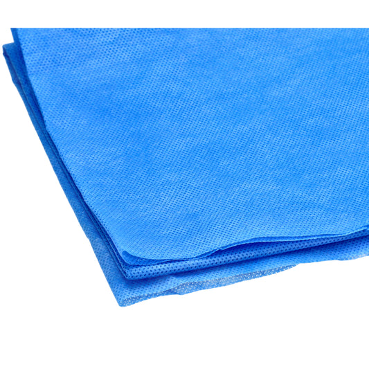 Zarys previoMedical - Drap de lit d'hôpital jetable, SMS, bleu non stérile 80x90cm - Carton de 25 conditionnements de 20