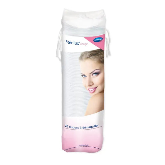 HARTMANN - Stérilux - Coton disque à démaquiller pour visage - Sachet de 70 disques