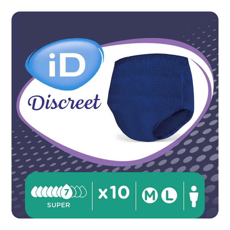 Ontex - Culotte absorbante iD Discreet Pants for Men Super M - Sachet de 12 pièces